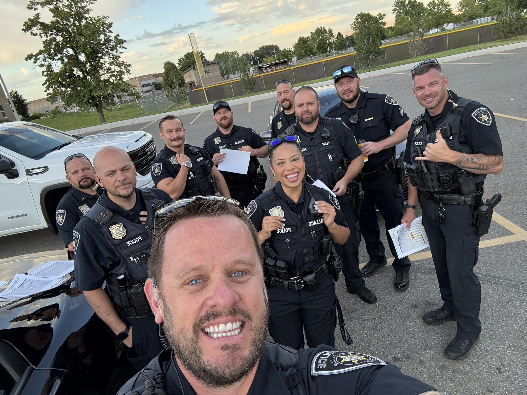 Kaysville Police Department officers standing in a row.